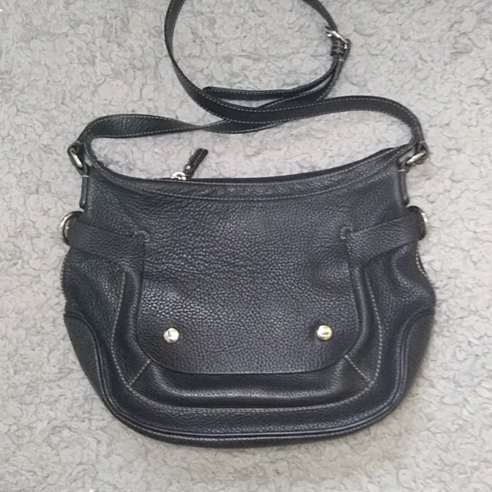 Lancel Pebble Leather Shoulder Bag